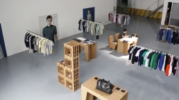 allestimento, showroom, fredperry, allestimento settimana della modo