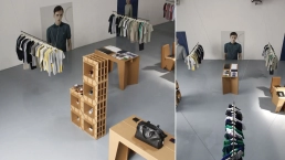 allestimento, showroom, fredperry, allestimento settimana della modo